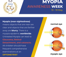 MYOPIA Awareness Week:13 TO 19 MAY 2024